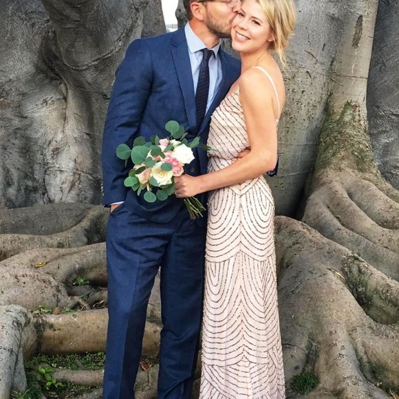 Adrianna Papell Art Deco Beaded Dress - Picture 5 of 6